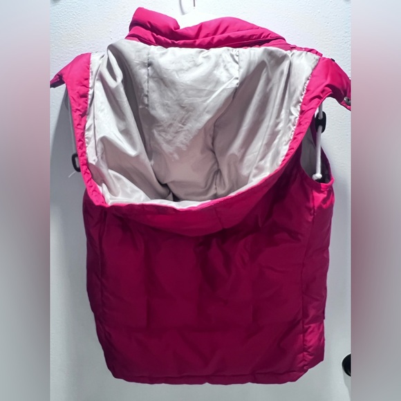 Burton Red and Gray Puffer Vest Wander W/Detach hood Ws Small EUC Women’s Nano - Picture 5 of 6